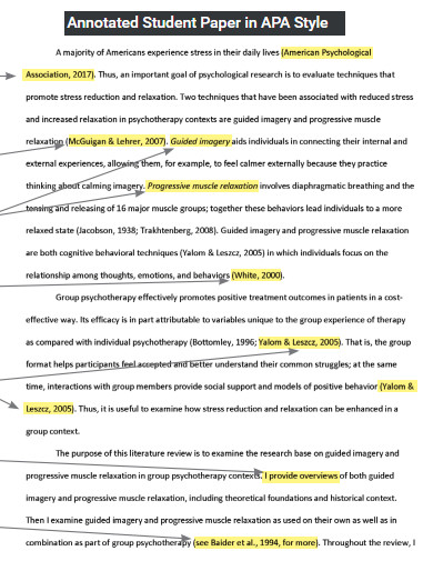 apa 7 annotated student paper