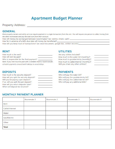 apartment budget planner