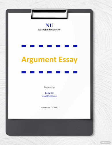 argument essay template