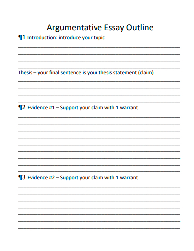 FREE 10 Argumentative Essay Outline Samples In PDF