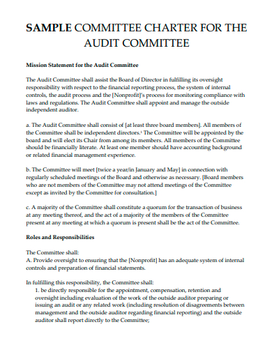 audit committee charter