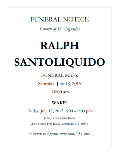 basic funeral notice