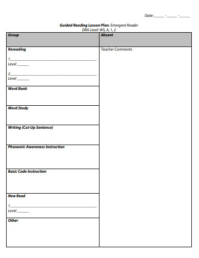 basic guided reading lesson plan