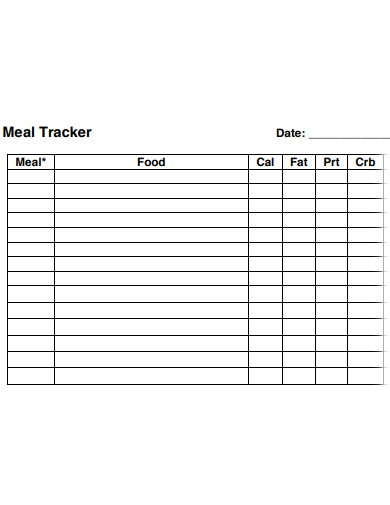 basic meal tracker