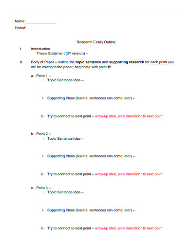 basic research essay outline