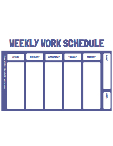 basic weekly work schedule