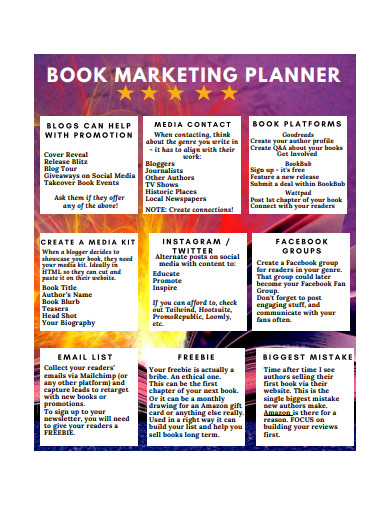 book marketing planner