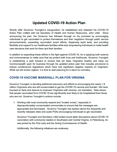 covid 19 action plan