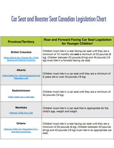 car seat and booster seat chart