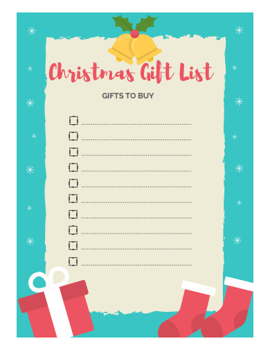 christmas gift list example