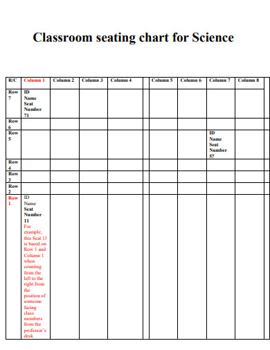 classroom seating chart for science