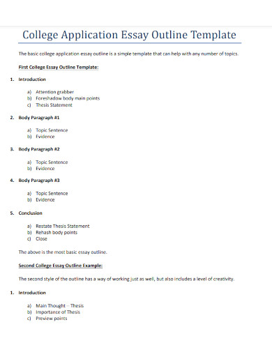 College Application Outline College Application Essay Format 2022 10 26