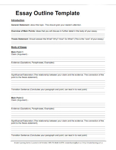 FREE 5 College Essay Outline Samples In PDF