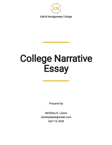college narrative essay