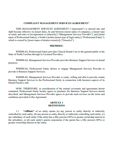 complaint management services agreement