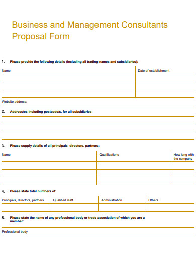 consultant proposal form