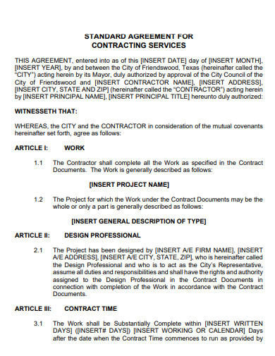 contracting services agreement
