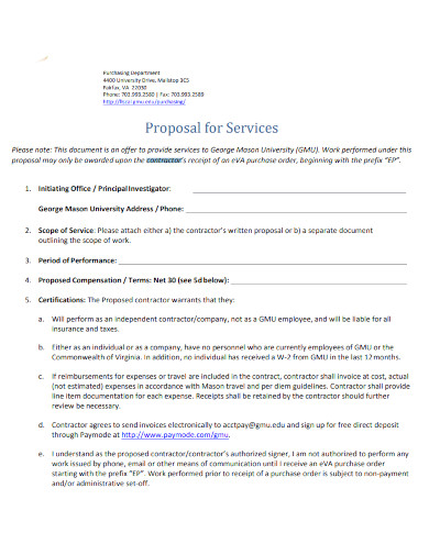 contractor service proposal 