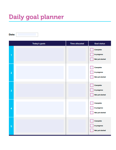 daily goal planner