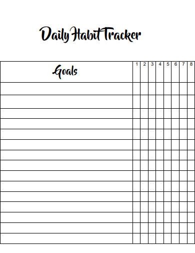 daily habit tracker