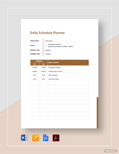 daily schedule planner