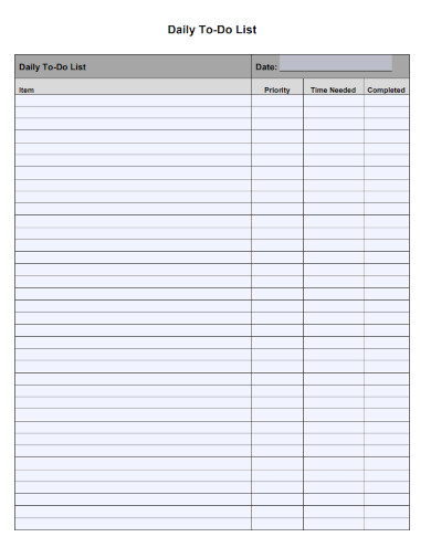 daily to do list nexalearning