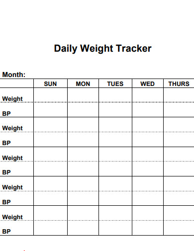 daily weight tracker