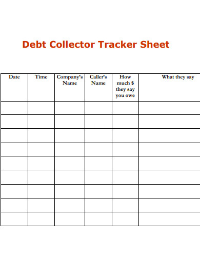 debt collector tracker sheet