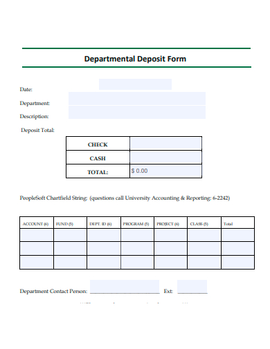 departmental deposit form