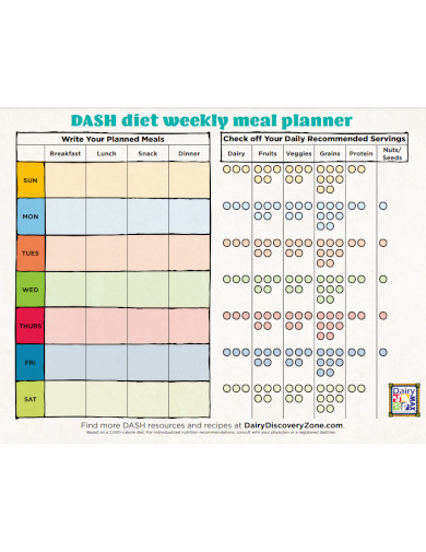 diet weekly meal planner 