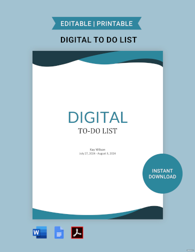 digital to do list template