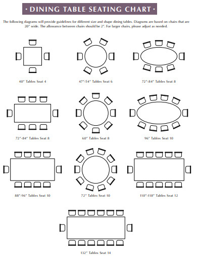 dinning table seating chart