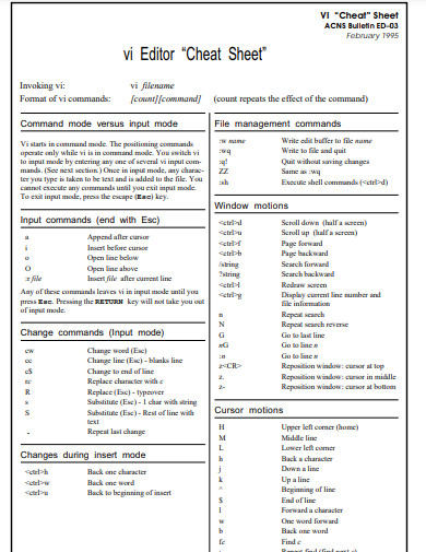 FREE 10 Cheat Sheet Samples In PDF