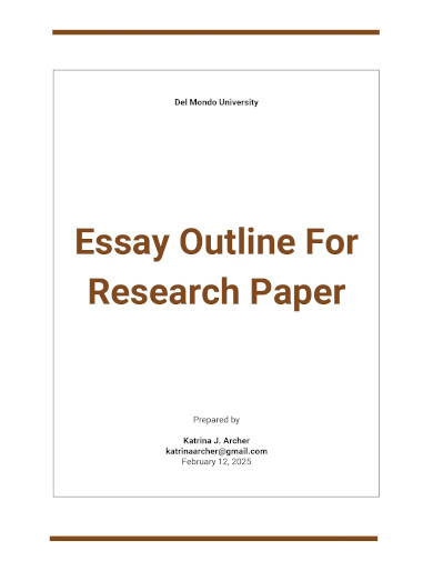 essay outline for research paper