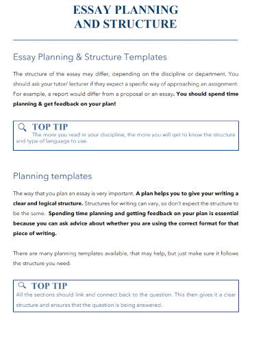 essay planning structure
