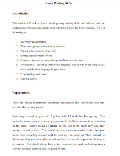 writing skills essay introduction