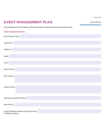 event management plan