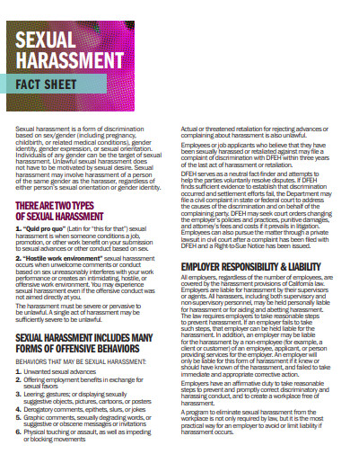 fact sheet sexual harassment