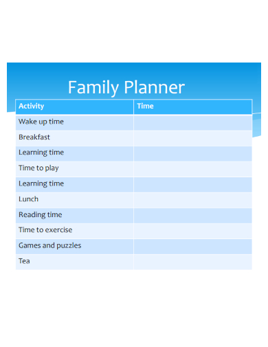 family planners