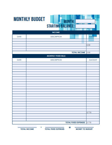 financial budget planner