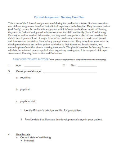 patient care assignment pdf