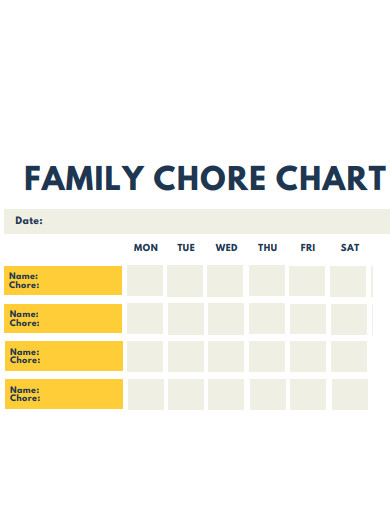 free family chore chart