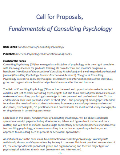 fundamentals of consulting proposal