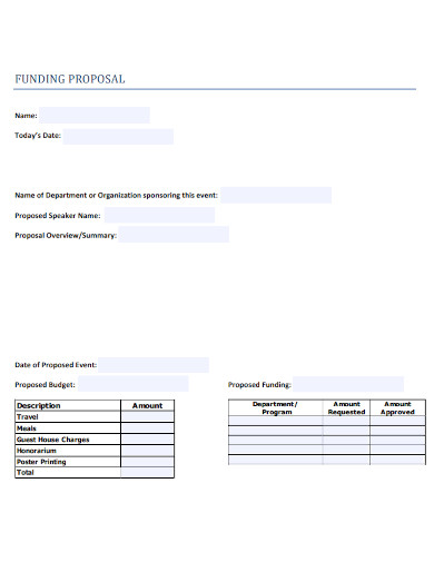 funding proposal example 