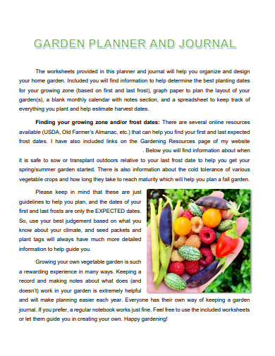 garden planner and journal