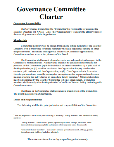 governance committee charter