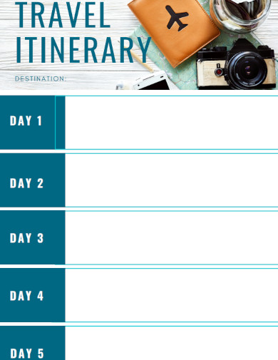 green photo travel itinerary planner