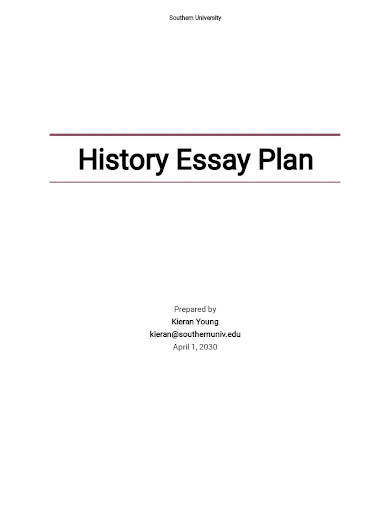 history essay plan
