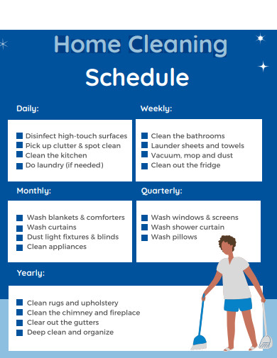 home cleaning schedule