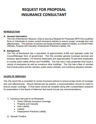 insurance consultant proposal